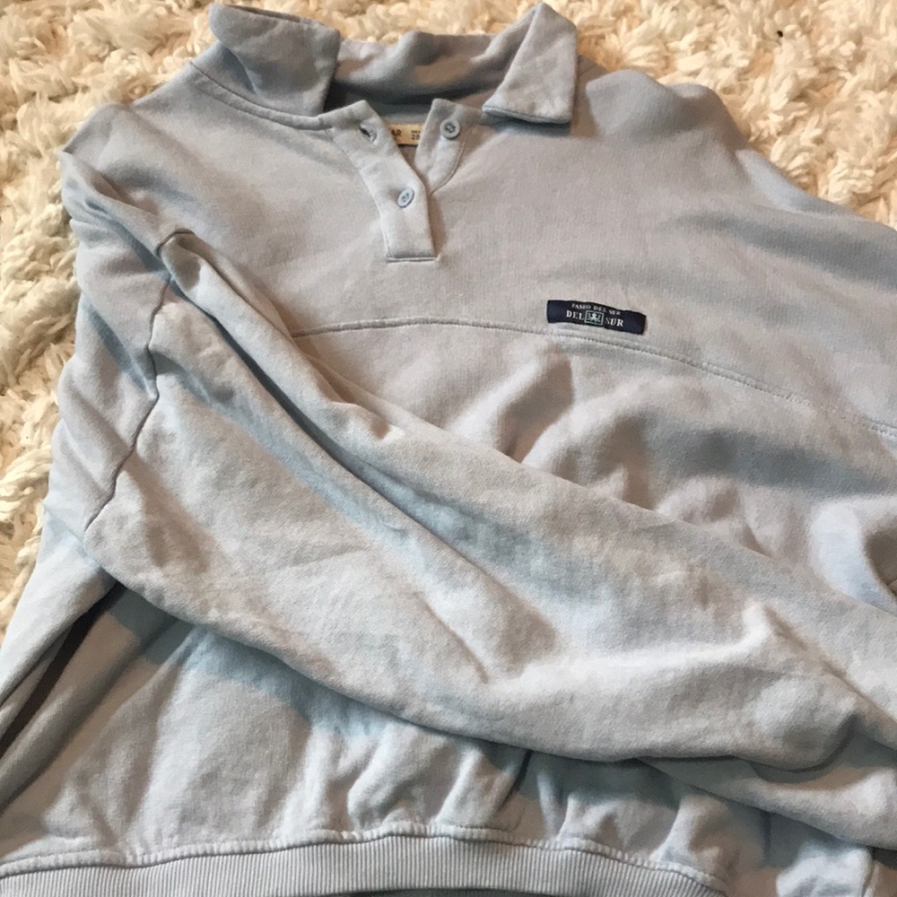 Light blue collard sweatshirt